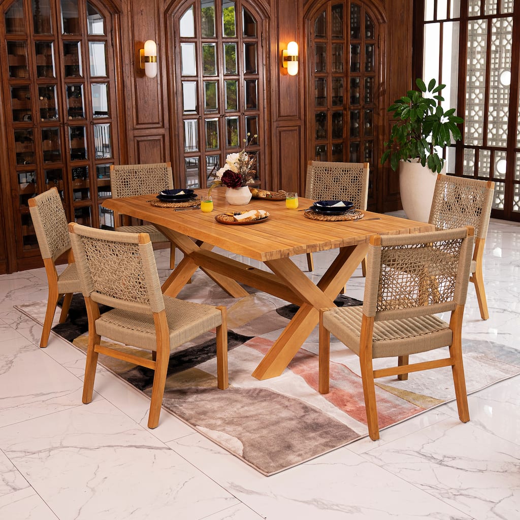 Cambridge Casual Finley 7-piece Teak Dining Set