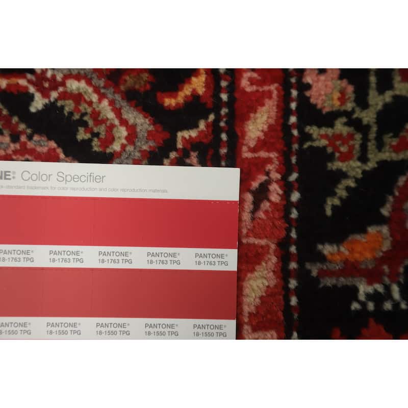 Hand Knotted Oriental 100% Wool Carpet Traditional Geometric Black Karabagh Runner Rug - 16' 3'' X 3' 7''