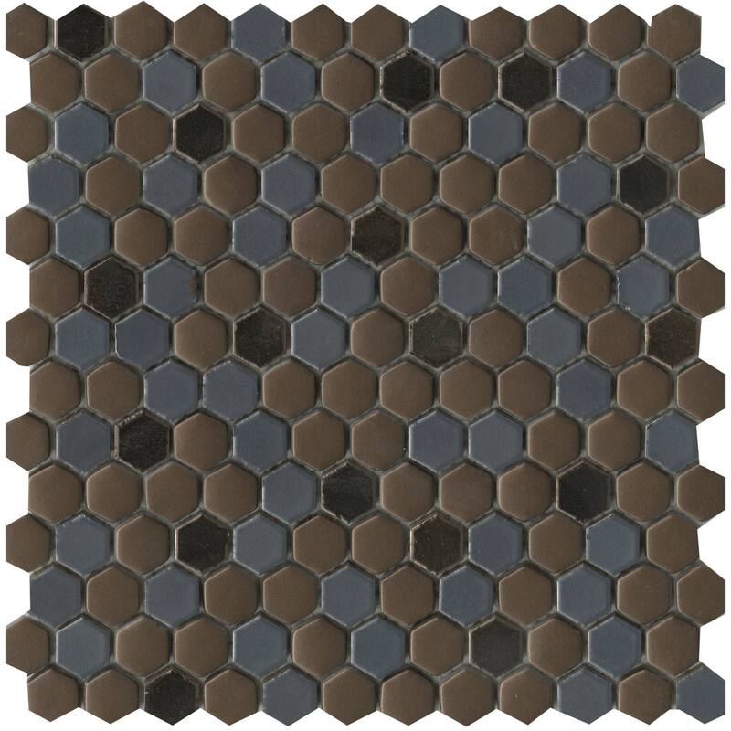 Emser Tile Confetti II - 12" x 12" Hexagon Geometric Mosaic Floor and