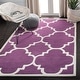 preview thumbnail 3 of 112, SAFAVIEH Handmade Chatham Vicie Modern Wool Rug 3' x 5' - Purple/Ivory - Rectangle