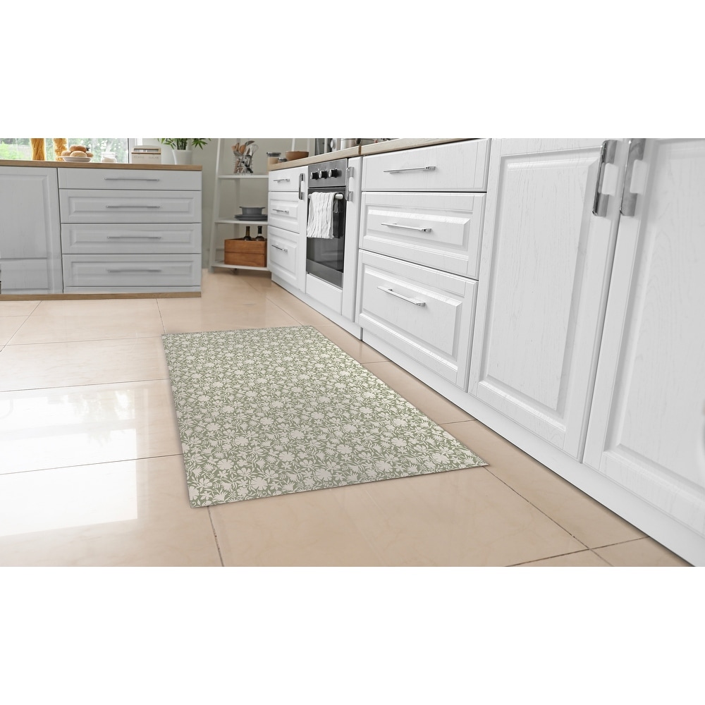 Kitchen Mats Cushioned Anti Fatigue 2 Piece Set, Pvc Waterproof Leather Non  Slip Washable Kitchen Rug For Floor Mat Heavy Duty Standing Mat(45*75+45*1