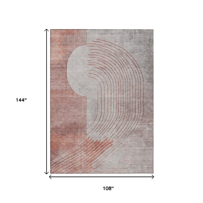 HomeRoots Geometric Transitional Rectangle Outdoor Rug