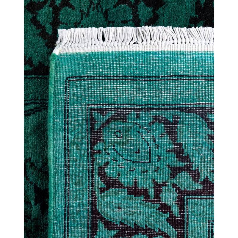 Contemporary Overdyed Wool Hand Knotted Runner - 2' 7" x 10' 4"