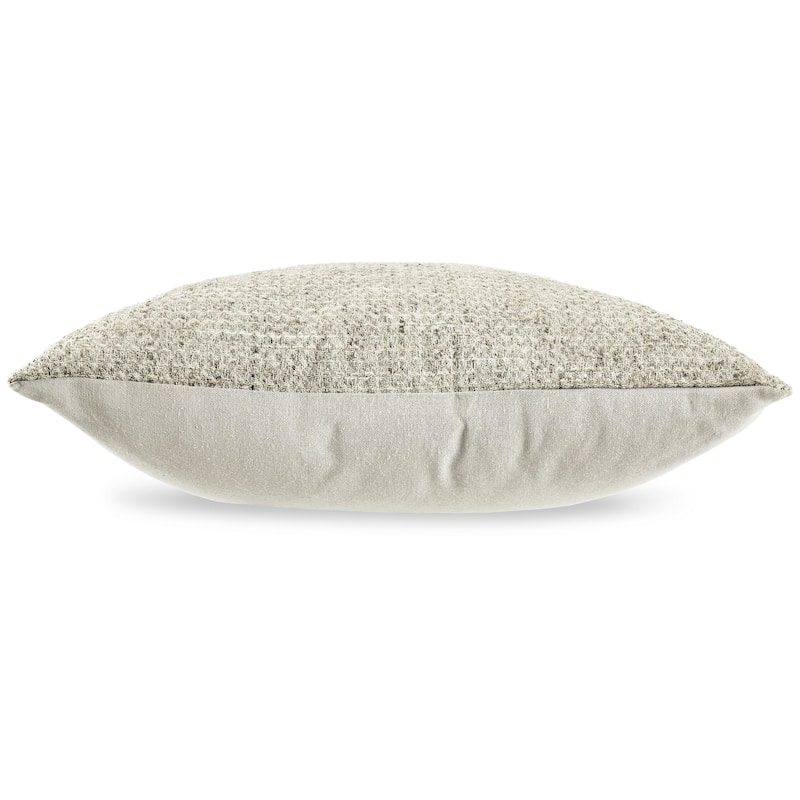 Square Accent Throw Pillow, 20 Inch, Woven Gray Polyester, Polyfill