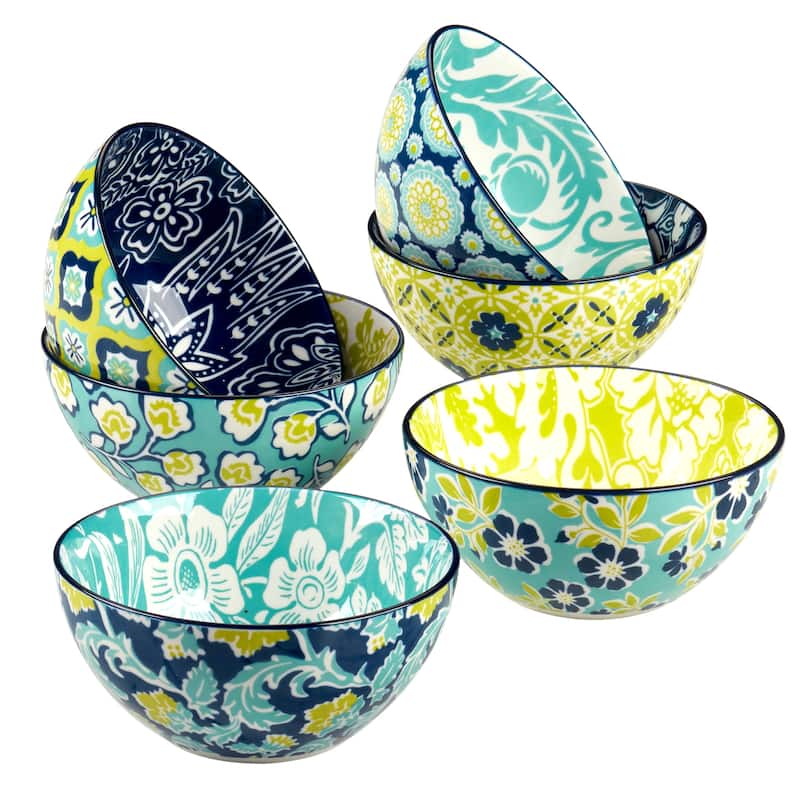 Certified International Tapestry Set of 6 All Purpose Bowl 4.75" 6 asst - 4.75" Diam x 2.25"