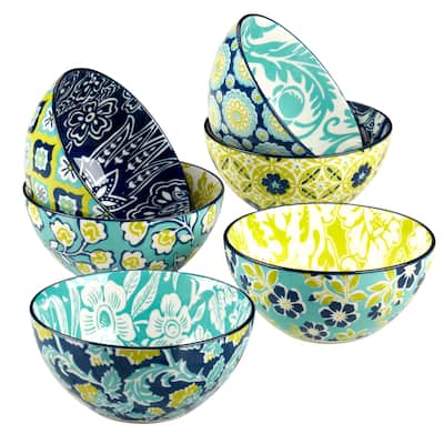 Certified International Tapestry Set of 6 All Purpose Bowl 4.75" 6 asst - 4.75" Diam x 2.25"