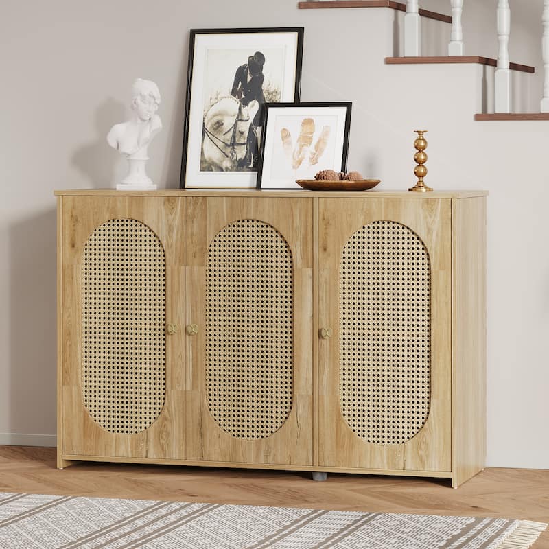 48.8''W 3-Door Sideboard with Large Storage Space - N/A