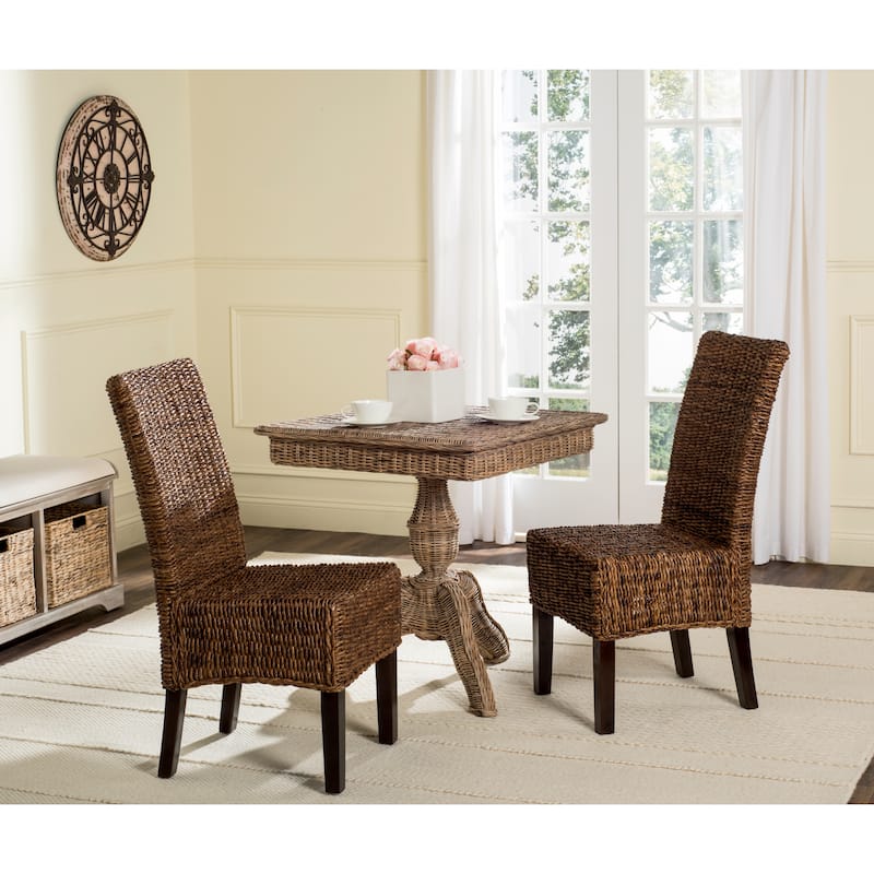 SAFAVIEH Meline Natural Dining Chair (Set of 2) - 17.3" x 24" x 38.5" - 17Wx24Dx39H - Brown