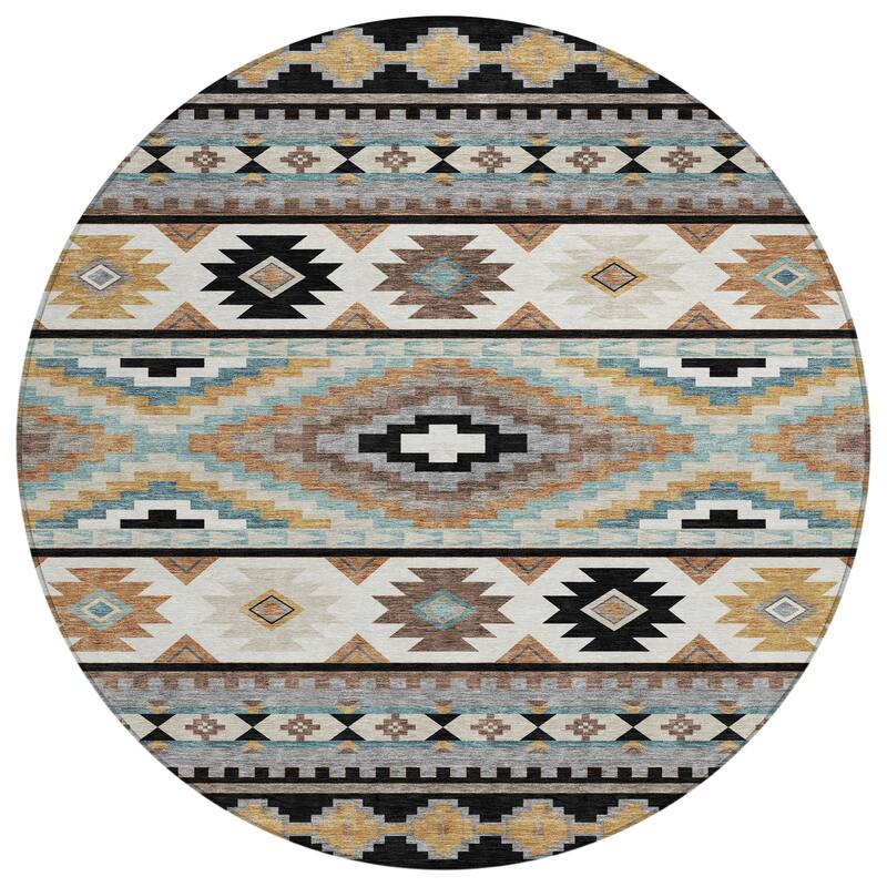 Machine Washable Indoor/ Outdoor Modern Ottawa Chantille Rug