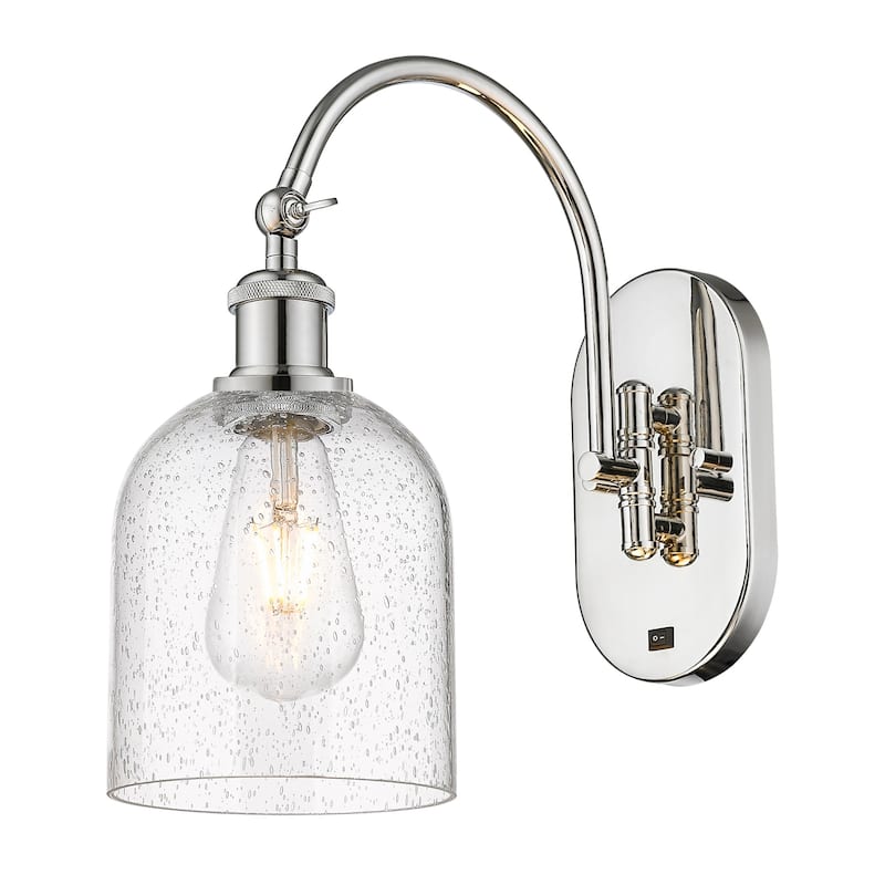 Innovations Lighting 518-1W-13-6 Bella Sconce Bella 13" Tall Wall - Polished Nickel / Seedy