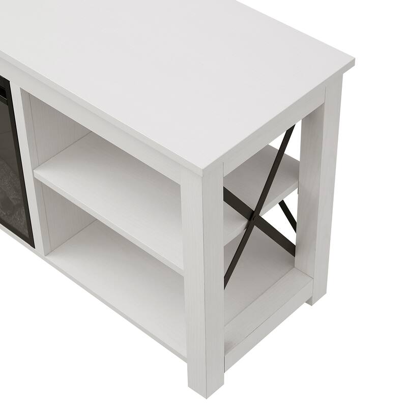 Sawyer TV Stand with Log Fireplace Insert