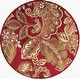 preview thumbnail 11 of 9, Butler Transitional Paisley Area Rug 7'10" x 7'10" Round - Crimson