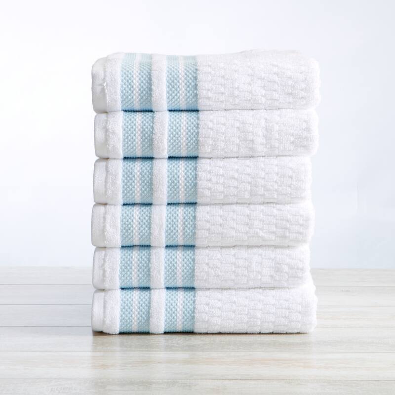 Luxurious Cotton Textured & Detailed Stripes Towel Set