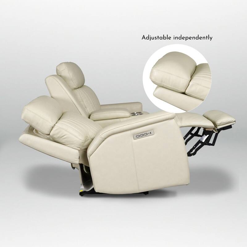73'' Leather Zero Gravity Power Reclining Loveseat with Power Headrest and Power Lumbar,USB&USB-C Port