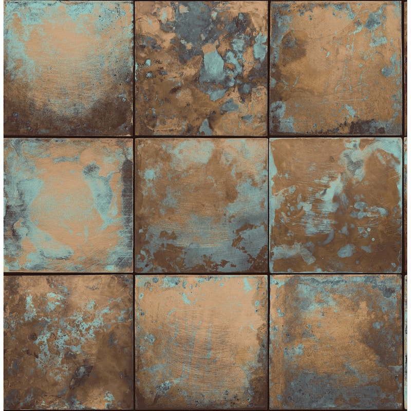 NuWallpaper Metal Sheet Copper Peel and Stick Wallpaper