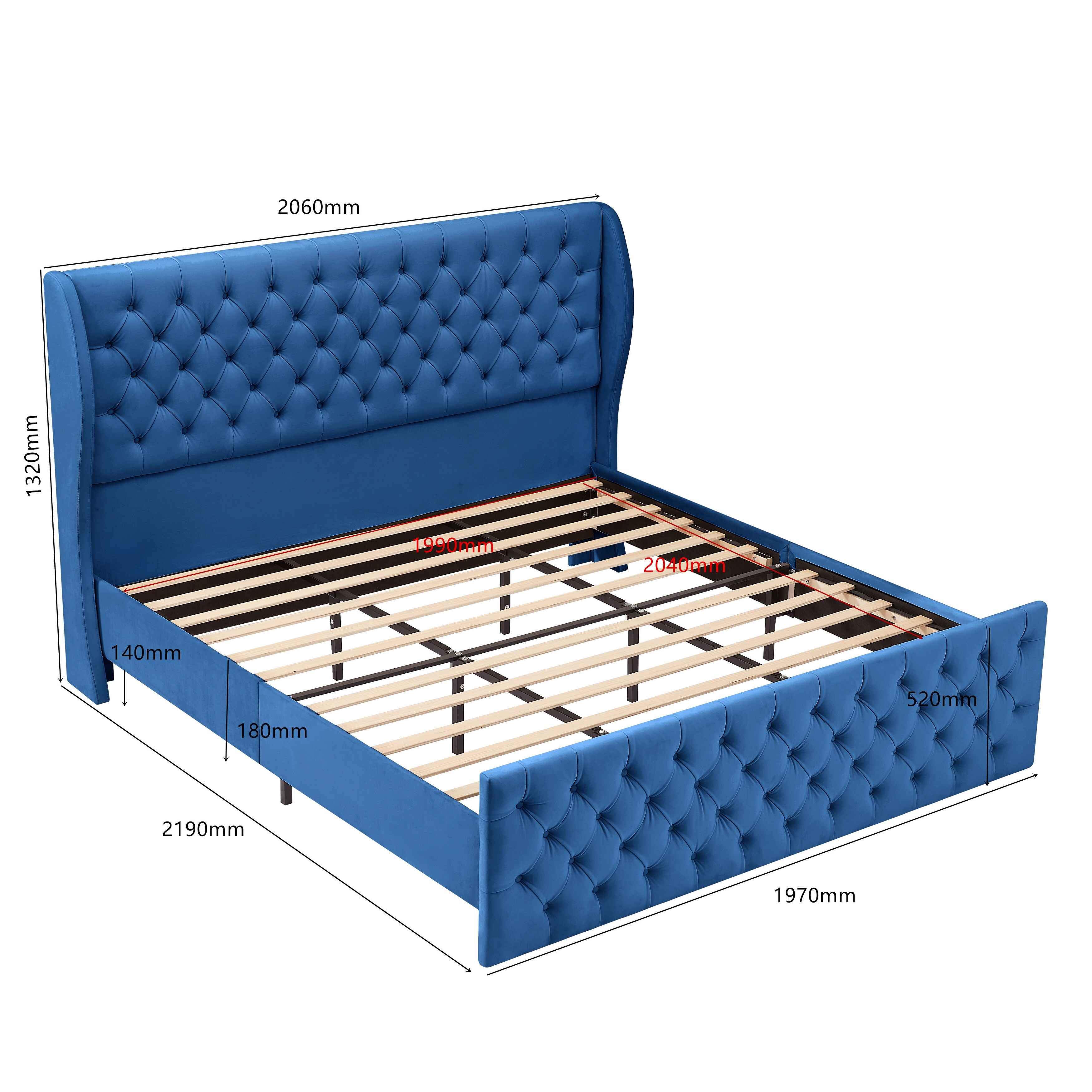 King chesterfield bed cheap