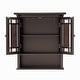 preview thumbnail 8 of 7, Teamson Home Windsor Wall Cabinet with Glass Mosaic Doors, Espresso - 7"L x 22"W x 24"H