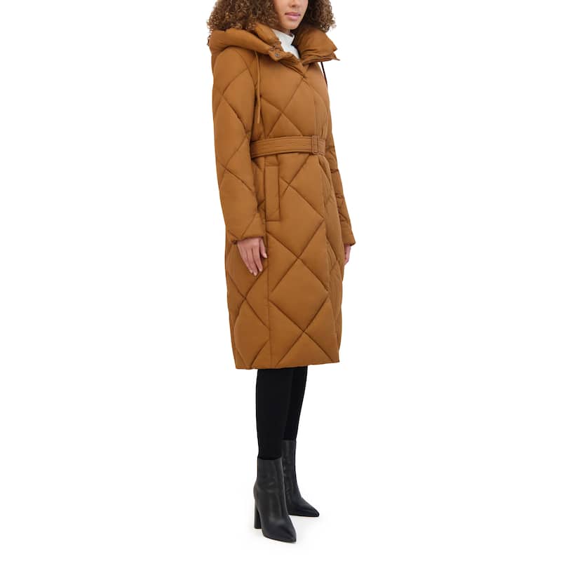 Kenneth Cole Women's Quilted Long Puffer Coat