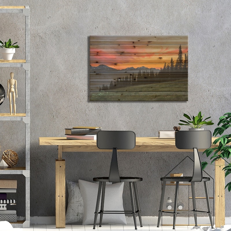 Majestic Sunset As Seen From Hurricane Ridge, Olympic National Park, Washington, USA Print On Wood by Gary Luhm - Multi-Color
