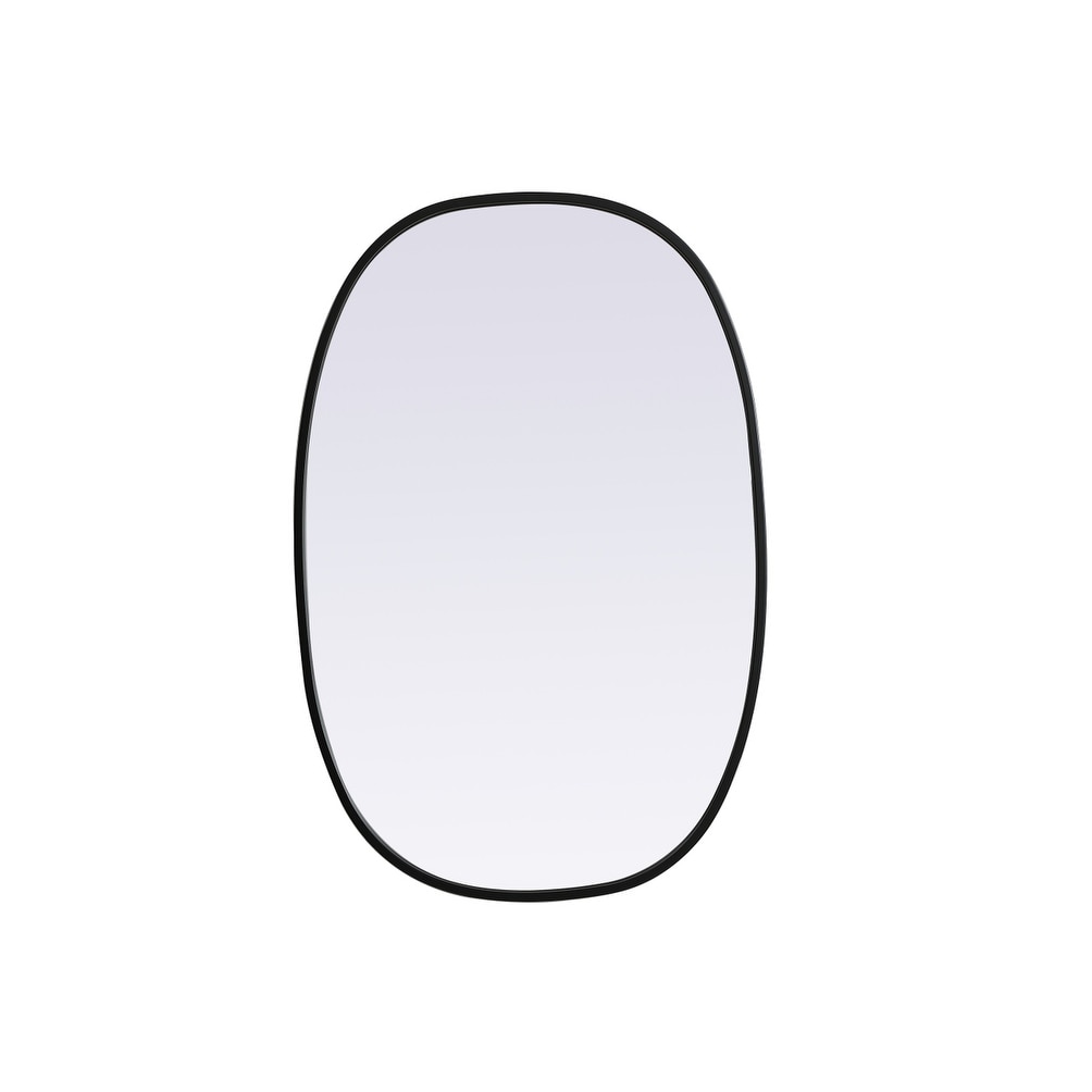 Indigo Home Metal Frame Oval Mirror 20x30 Inch