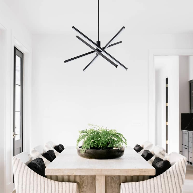C Cattleya 4-Light Sputnik LED Chandelier Hanging Pendant Light