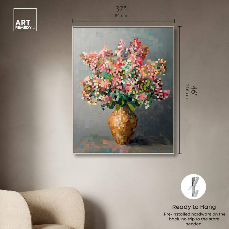 Pixel Bloom II Canvas by Art Remedy