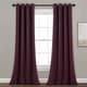 preview thumbnail 1 of 6, Lush Decor Insulated Grommet Blackout Curtain Panel Pair 52"W x 84"L - Plum