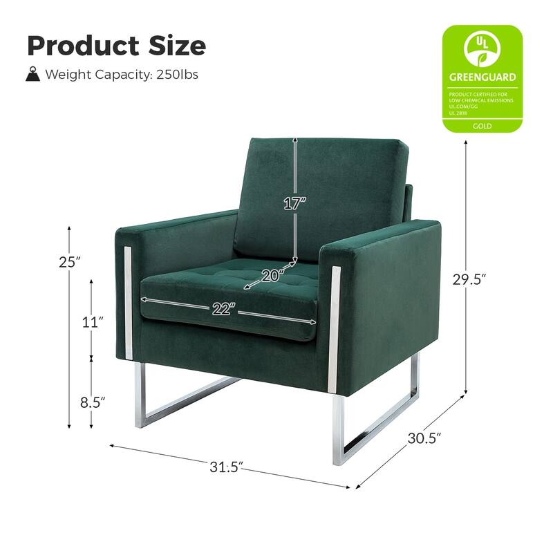 Trendy Elastus Comfy Club Chair with Chic Metal Legs for Stylish Decor