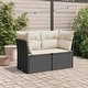 preview thumbnail 116 of 152, vidaXL Patio Sofa with Cushions Outdoor Seating Sectional Sofa Poly Rattan
