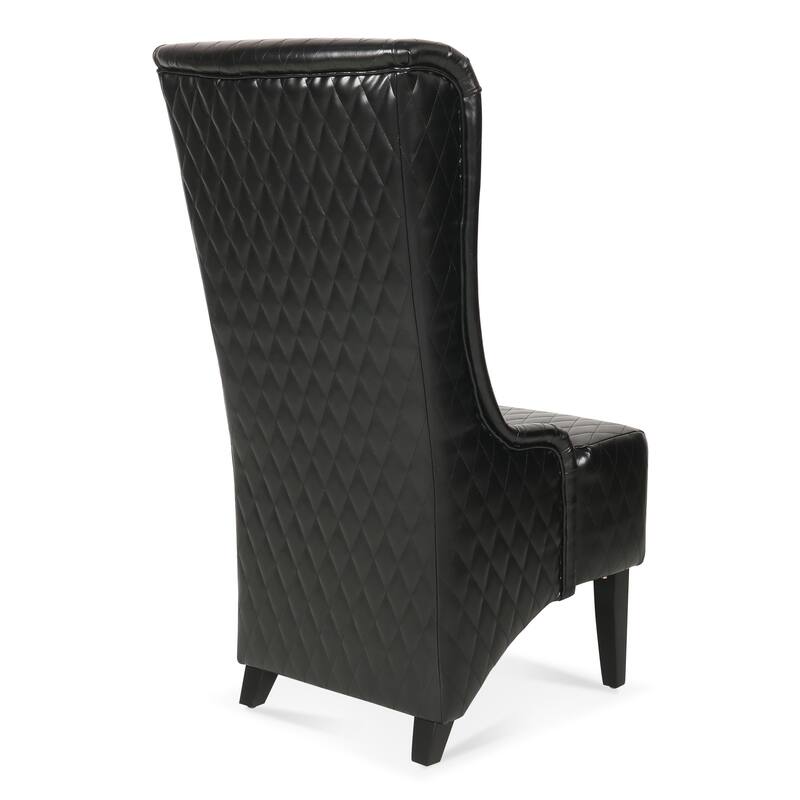 Christopher Knight Home - Evelyn High-Back Velvet Wingback Chair with Wooden Legs