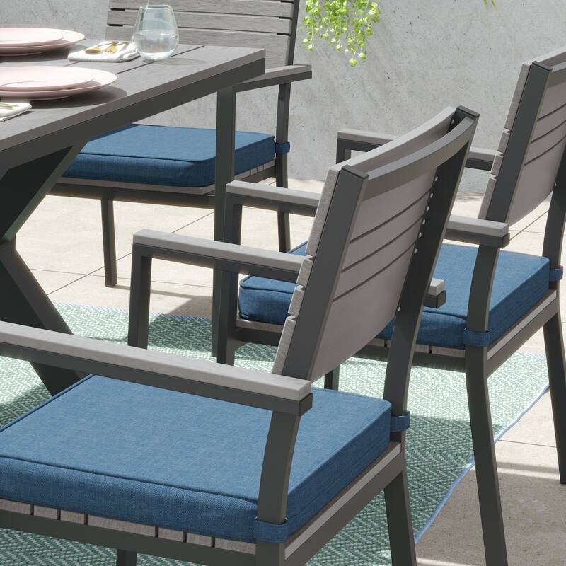 Corvus Orville 7-piece Aluminum Outdoor Dining Set with WPC Table Top