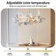 preview thumbnail 73 of 72, KAYLA 31.5" 6-Light Luxury Gold Chandelier, Modern Ceramic Leaf Branch