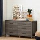 preview thumbnail 21 of 25, South Shore Gravity 6-Drawer Double Dresser