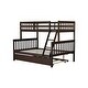 preview thumbnail 8 of 10, Twin Over Full Rubber Wood Bunk Bed with Trundle, Espresso