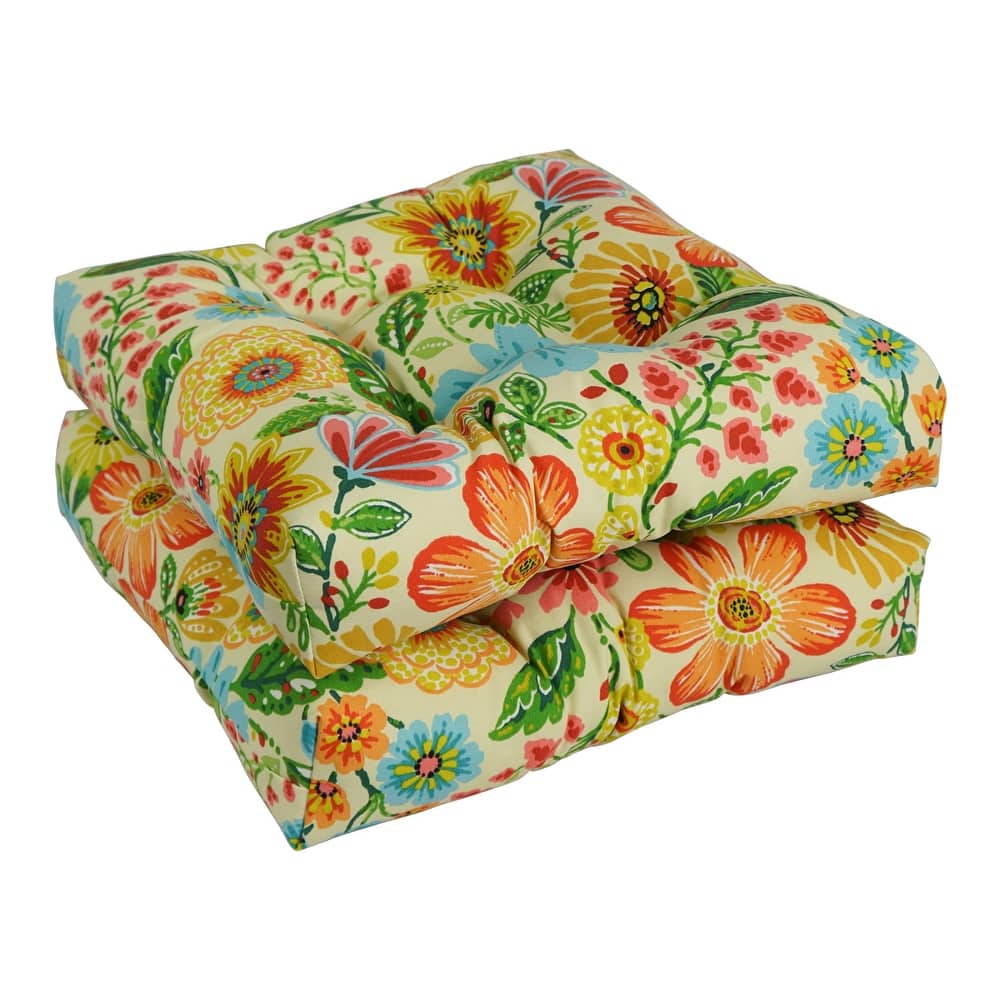 19-inch Square Indoor/Outdoor Chair Cushions (Set of 2) - 19" x 19"