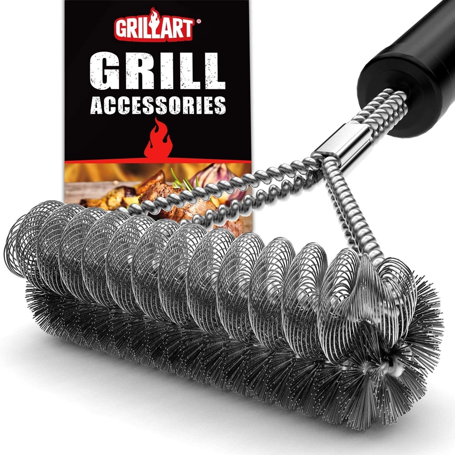 Grillart Grill Brush and Scraper Best BBQ Brush for Grill, 18 Stainless