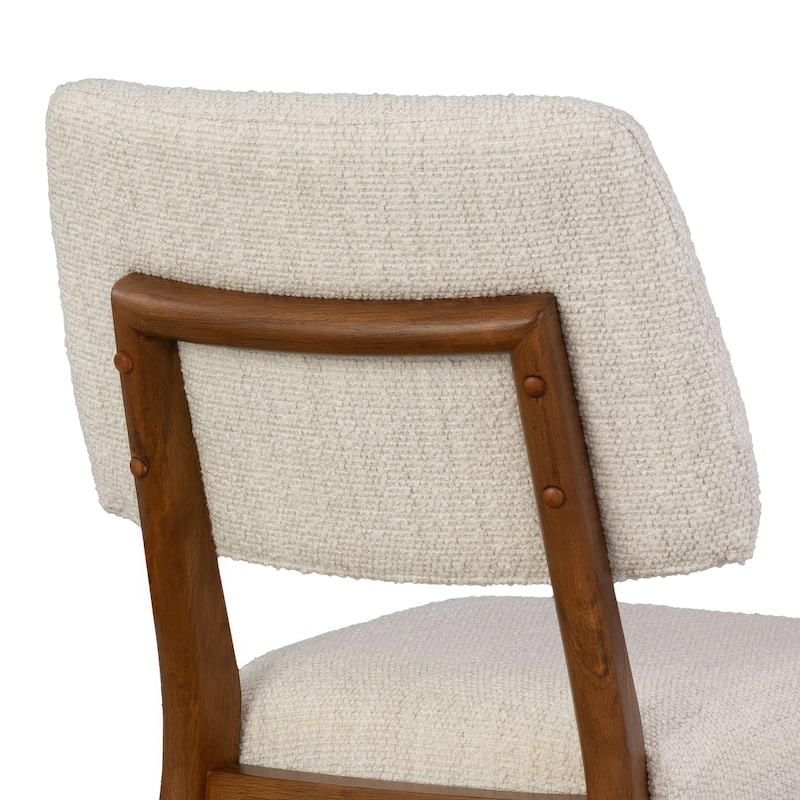 Furniture of America Forma Mid-Century Modern Walnut Solid Wood Dining Chairs (Set of 2)