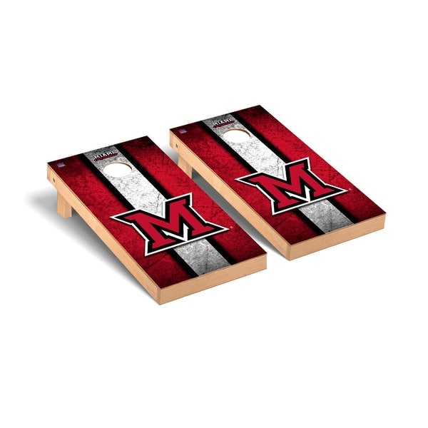 slide 2 of 5, Miami University RedHawks Vintage Cornhole Board Set
