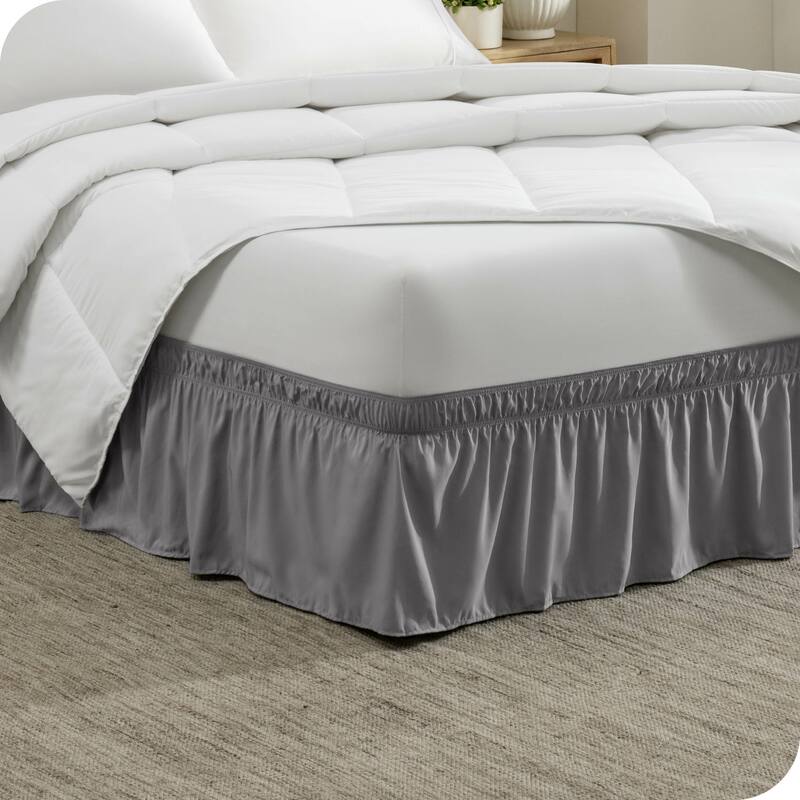 Bare Home Adjustable Wrap Around Bed Skirt