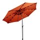 preview thumbnail 21 of 19, Costway 10FT Patio Solar Umbrella LED Patio Market Steel Tilt W/Crank