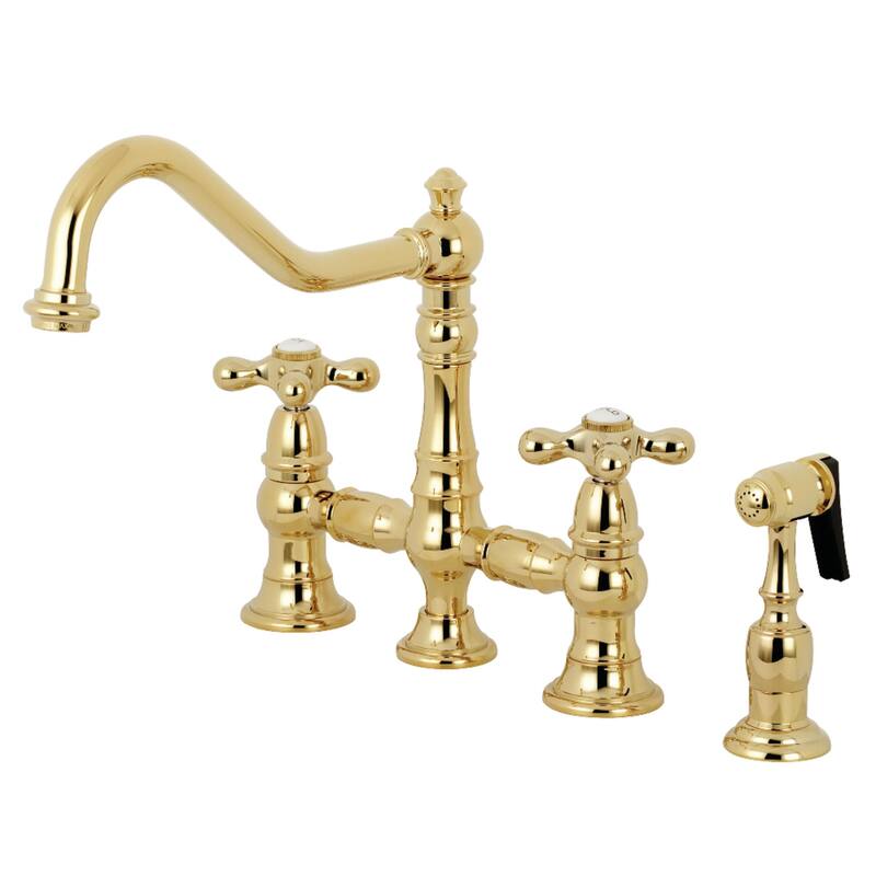Kingston Brass Restoration Bridge Kitchen Faucet