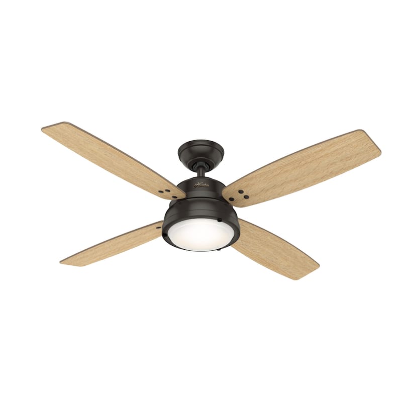 Hunter 52" Wingate Ceiling Fan with LED Light Kit and Handheld Remote - Transitional, Coastal