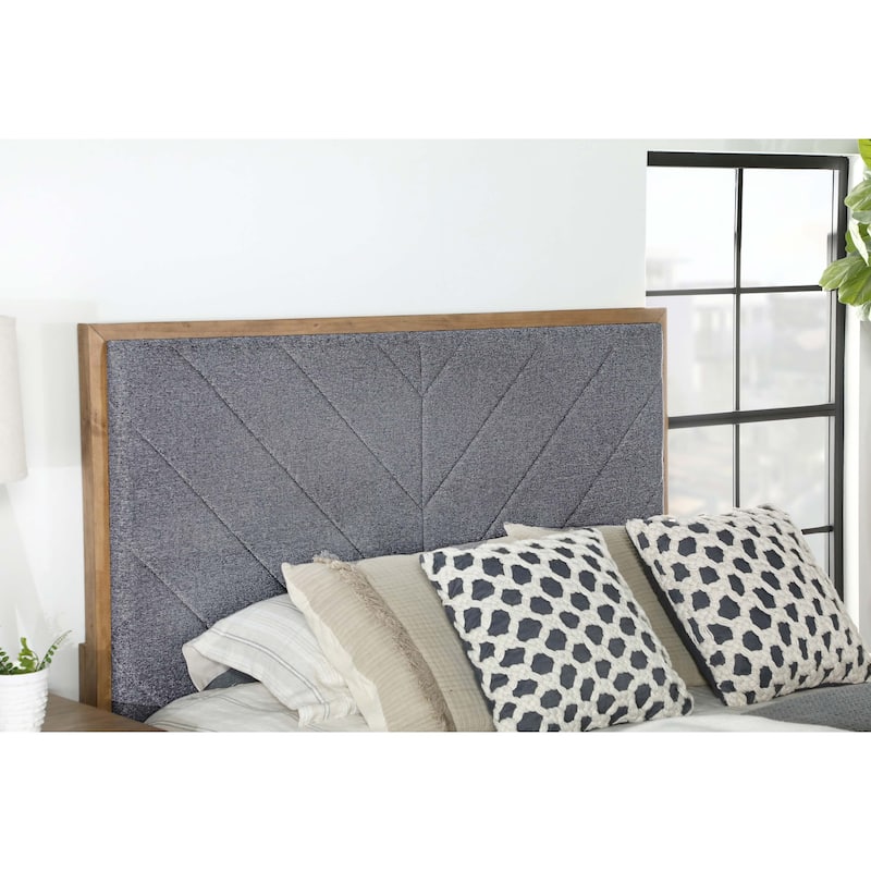 Taylor Contemporary Wood Panel Bed Light Honey Brown