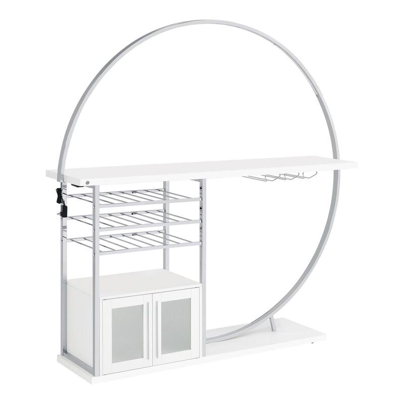 Casey 2-Door Circular LED Home Bar