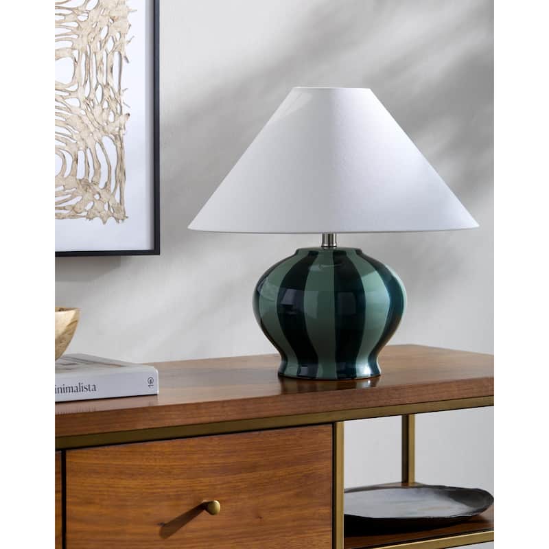 Livabliss Rethel Modern Accent Table Lamp - 15"H x 15"W x 15"D - Green