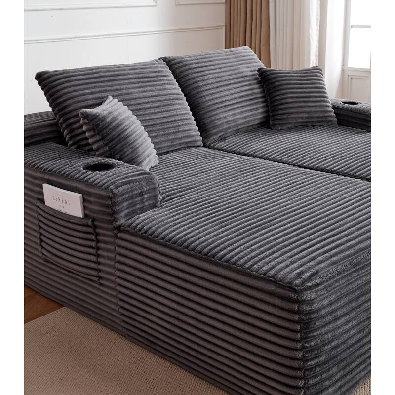 69" Cloud Sectional Couch, L-Shape Chaise with R-Shape Chaise with Deep Seat, and Comfortable 2 Seater Couch