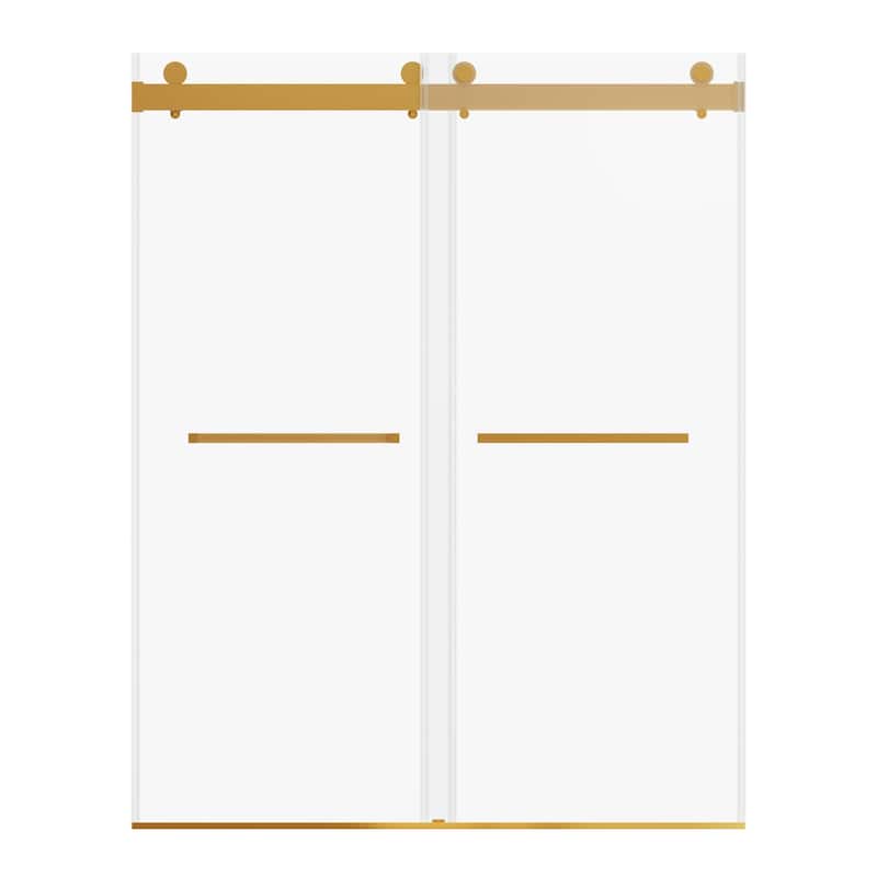 56"-60" x 76" Frameless Double Sliding Shower Door