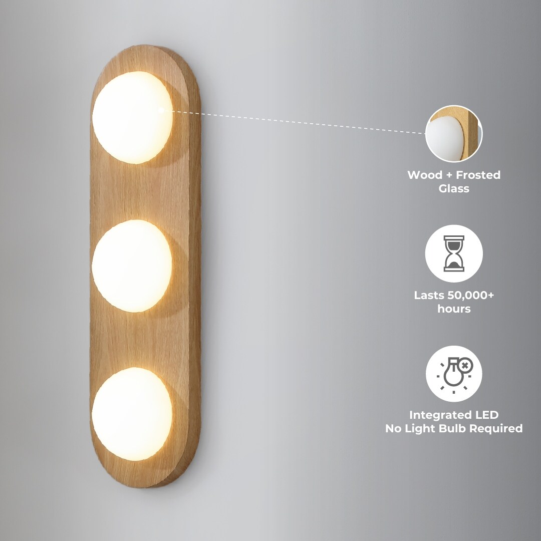 Orbita Integrated LED Ceiling Light Fixture 3 Light Soft Ambient Lighting Dimmable 3.5 x 23.63 Bed Bath Beyond 41585923