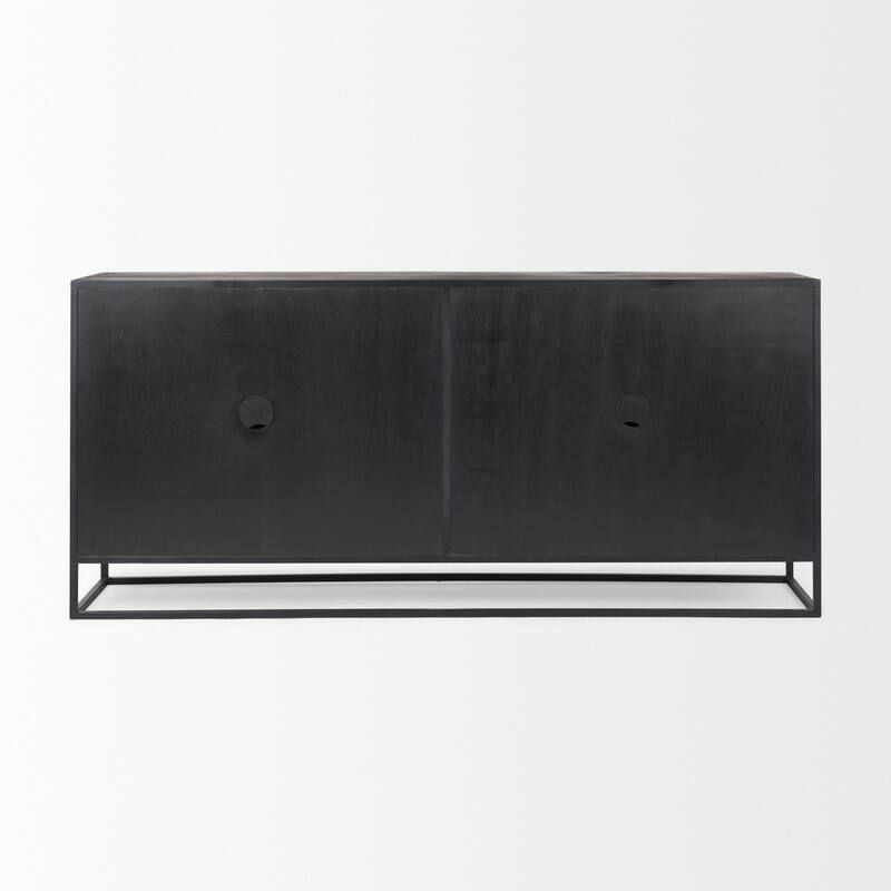 Sloan Dark Brown Solid Wood Sideboard - 80.0L x 17.0Wx 36.0H