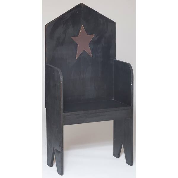 slide 1 of 1, Farmhouse Cottage Bench with Country Star Black